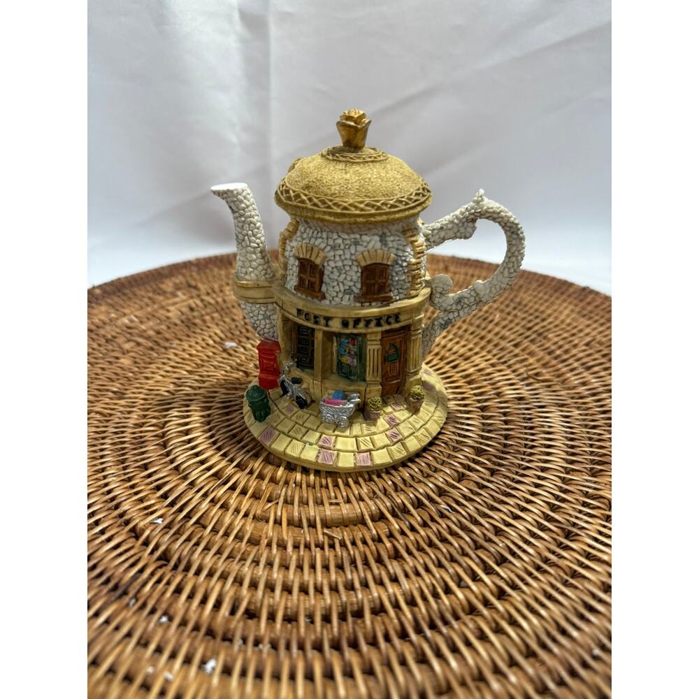 "Post Office" Hometown Teapot Cottages, Collectors Decor, Granny Chic